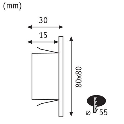 Paulmann 99495 - LED/1,2W Trepivalgusti EDGE 230V