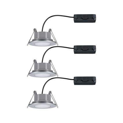 Paulmann 99933 - KOMPLEKT 3x LED/5,2W IP65 Hämardatav süvistatav valgusti vannituppa 230V
