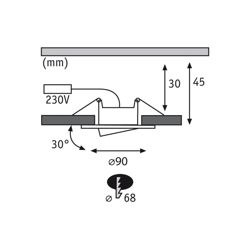 Paulmann 99933 - KOMPLEKT 3x LED/5,2W IP65 Hämardatav süvistatav valgusti vannituppa 230V
