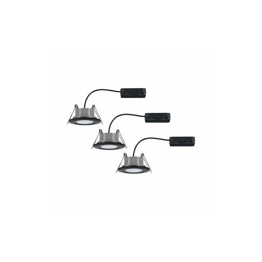 Paulmann 99991 - KOMPLEKT 3xLED/6W IP65 Süvistatav vannitoavalgusti CALLA 230V