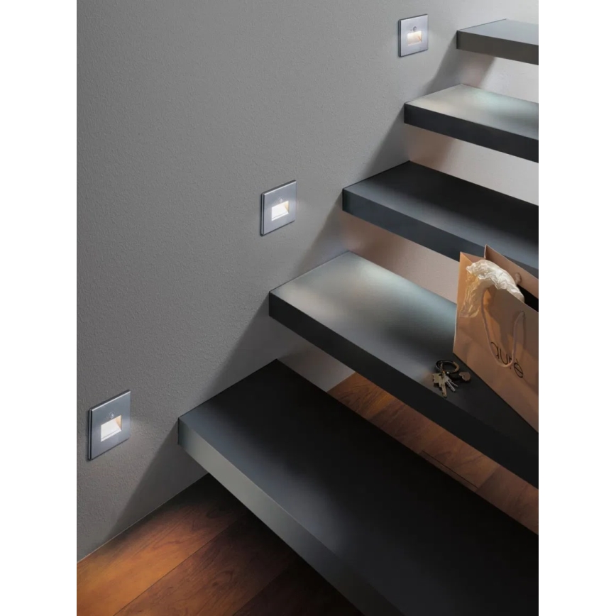 Paulmann  93134 - LED/1,2W Trepivalgusti anduriga EDGE 230V matt kroom