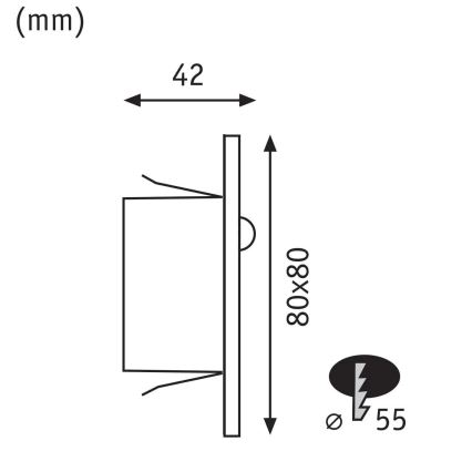 Paulmann  93134 - LED/1,2W Trepivalgusti anduriga EDGE 230V matt kroom
