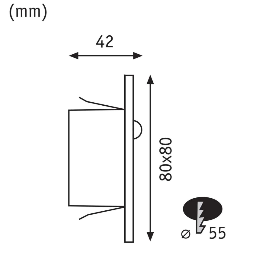 Paulmann  93134 - LED/1,2W Trepivalgusti anduriga EDGE 230V matt kroom