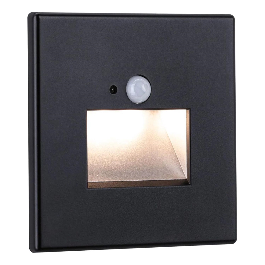 Paulmann  93135 - LED/1,2W Trepivalgusti anduriga EDGE 230V must