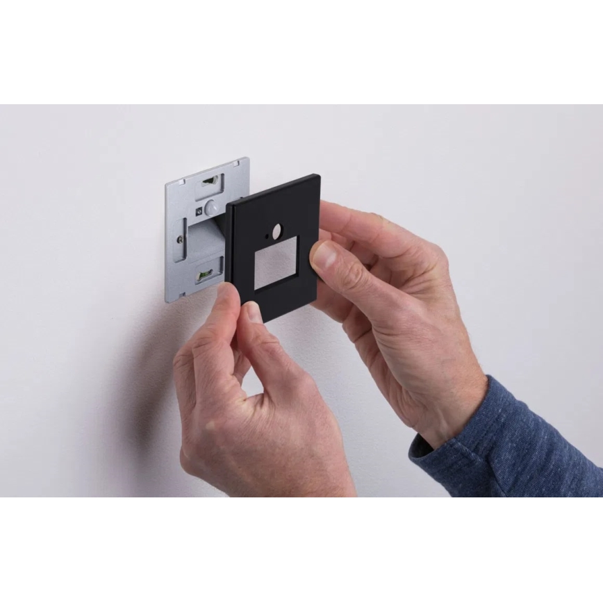 Paulmann  93135 - LED/1,2W Trepivalgusti anduriga EDGE 230V must