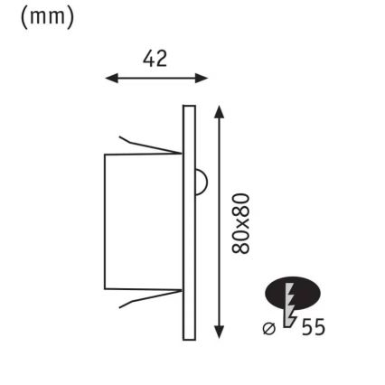 Paulmann  93135 - LED/1,2W Trepivalgusti anduriga EDGE 230V must