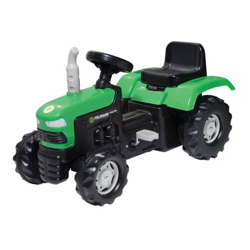 Pedaalidega traktor must/roheline