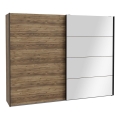 Peegliga riidekapp OREN 270x210 cm tamm artisan