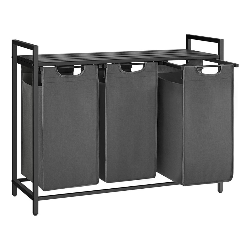 Pesukorv REX, must/hall