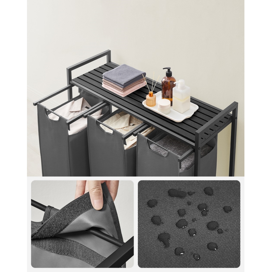 Pesukorv REX, must/hall