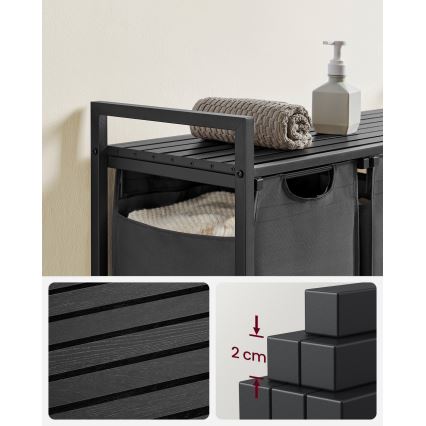 Pesukorv REX, must/hall