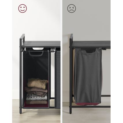 Pesukorv REX, must/hall