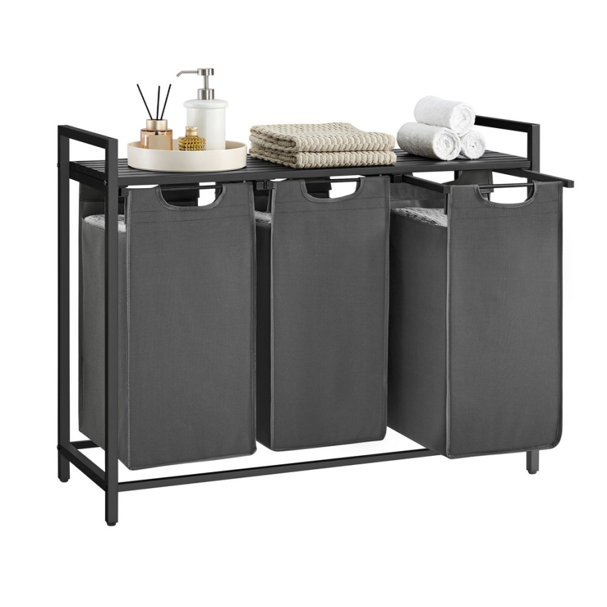 Pesukorv REX, must/hall