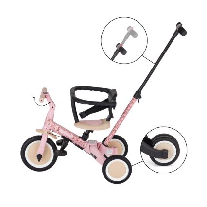 PETITE&MARS - 5-ühes laste kolmeratas TURBO LIMITED Rosy Wilderness