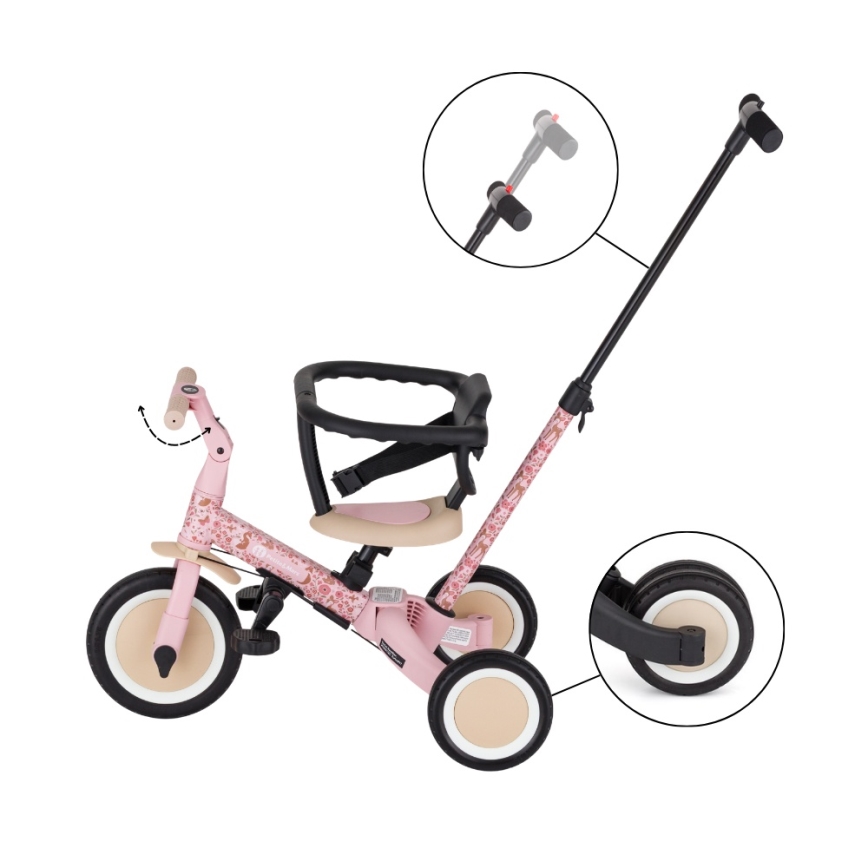 PETITE&MARS - 5-ühes laste kolmeratas TURBO LIMITED Rosy Wilderness