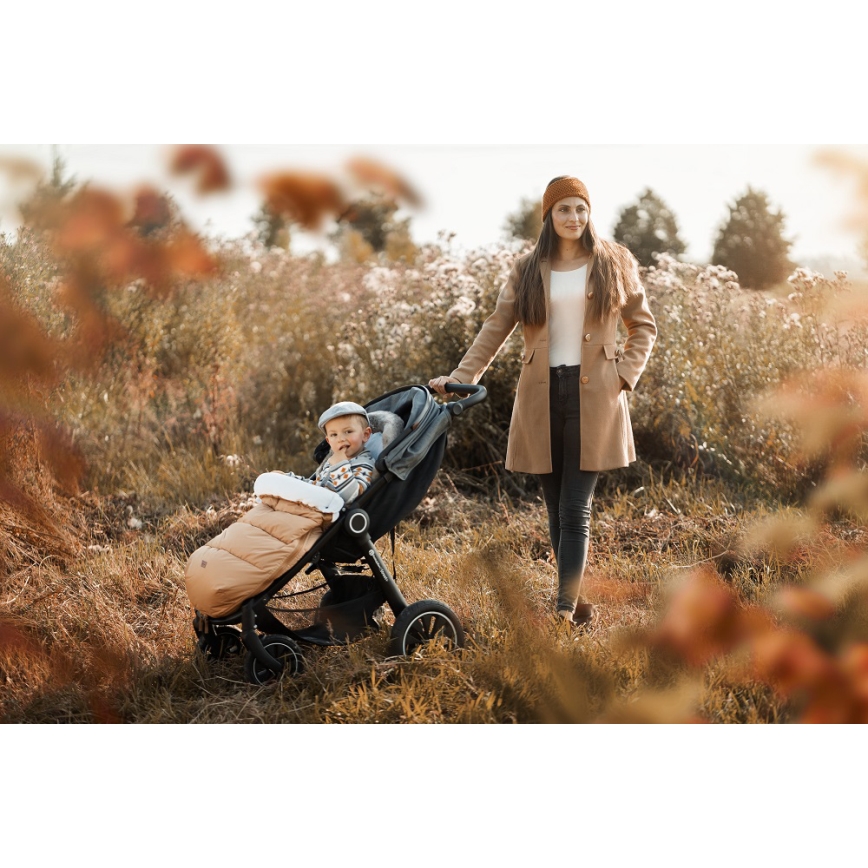 PETITE&MARS - Beebi soojakott 4-ühes COMFY Elegant Caramel/Beige pruun