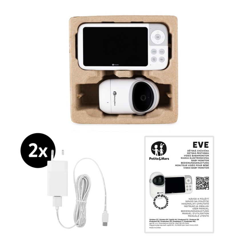 PETITE&MARS - Beebimonitor ekraaniga EVE 5.0 3,8V 3050 mAh