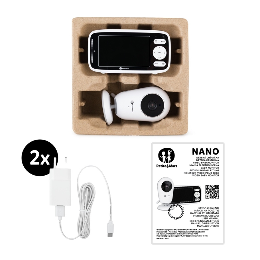 PETITE&MARS - Beebimonitor koos NANO 4.0 monitoriga 3,7V 1760 mAh