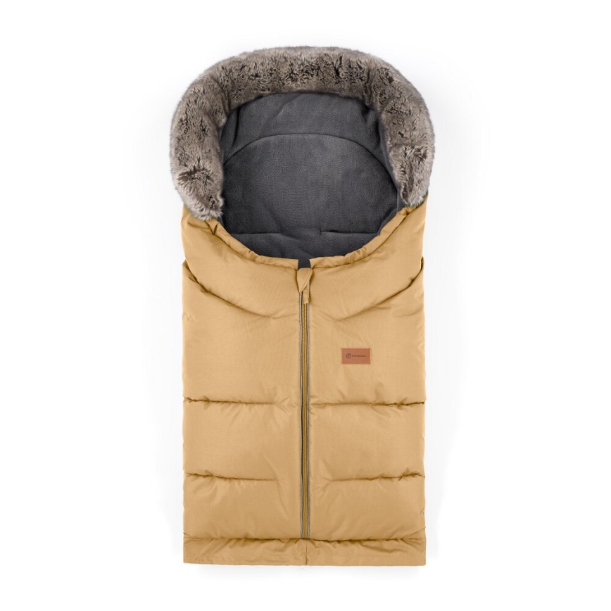 PETITE&MARS - KOMPLEKT Beebi soojakott 4-ühes ARCTIC + kärukindad FURRY pruun
