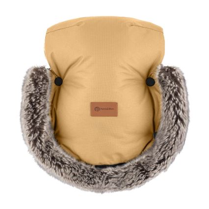 PETITE&MARS - KOMPLEKT Beebi soojakott 4-ühes ARCTIC + kärukindad FURRY pruun