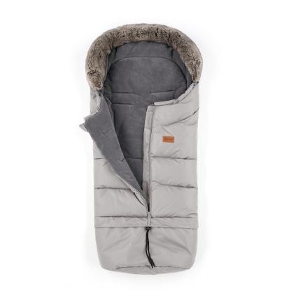 PETITE&MARS-KOMPLEKT Beebi soojakott 4-ühes ARCTIC + kärukindad FURRY šampanja
