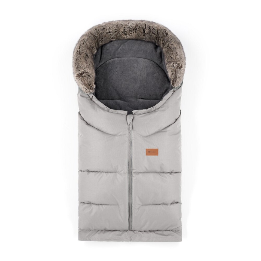 PETITE&MARS-KOMPLEKT Beebi soojakott 4-ühes ARCTIC + kärukindad FURRY šampanja