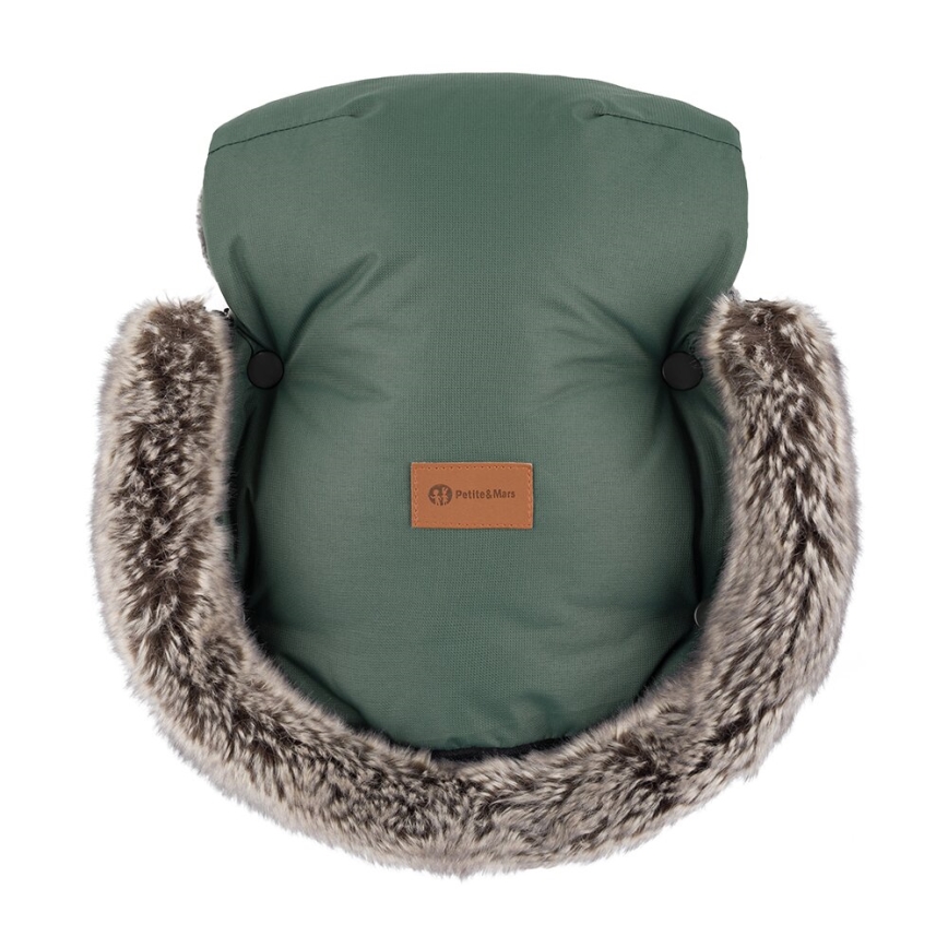 PETITE&MARS - KOMPLEKT Beebi soojakott 4-ühes ARCTIC + kärukindad Veritable khaki