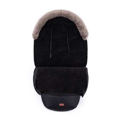 PETITE&MARS - KOMPLEKT Beebi soojakott 4-ühes COMFY + kärukindad FURRY must