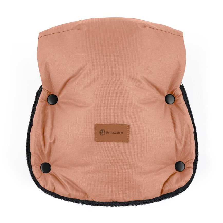 PETITE&MARS - KOMPLEKT Beebi soojakott 4-ühes COMFY + kärukindad FURRY pastelloranž