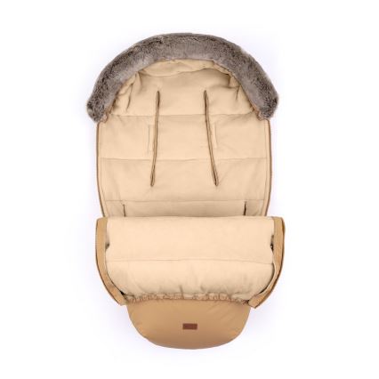 PETITE&MARS - KOMPLEKT Beebi soojakott 4-ühes COMFY + kärukindad FURRY pruun