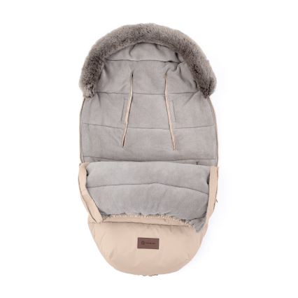 PETITE&MARS - KOMPLEKT Beebi soojakott 4-ühes COMFY + kärukindad FURRY roosilehed