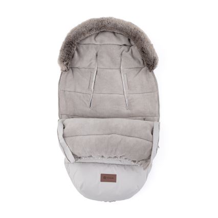 PETITE&MARS - KOMPLEKT Beebi soojakott 4-ühes COMFY + kärukindad FURRY šampanja