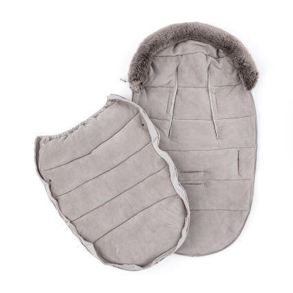PETITE&MARS - KOMPLEKT Beebi soojakott 4-ühes COMFY + kärukindad FURRY šampanja
