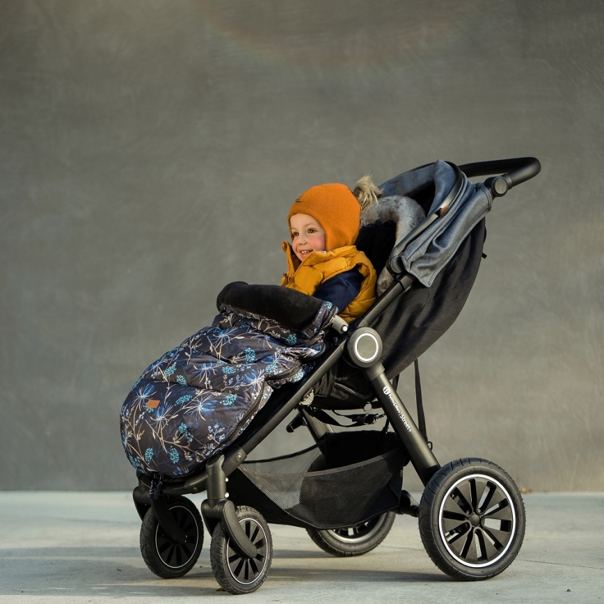 PETITE&MARS - KOMPLEKT Beebi soojakott 4-ühes COMFY Stylish Beauty + kärukindad FURRY must