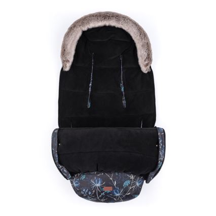 PETITE&MARS - KOMPLEKT Beebi soojakott 4-ühes COMFY Stylish Beauty + kärukindad FURRY must