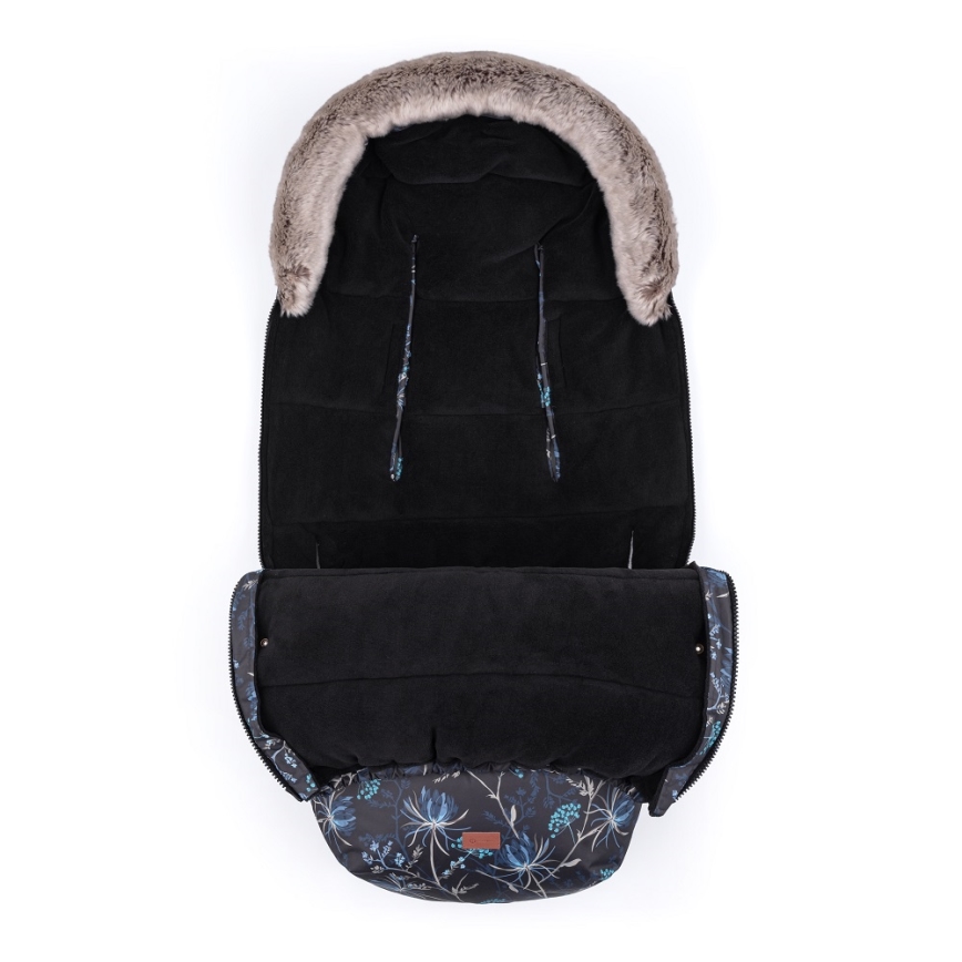 PETITE&MARS - KOMPLEKT Beebi soojakott 4-ühes COMFY Stylish Beauty + kärukindad FURRY must