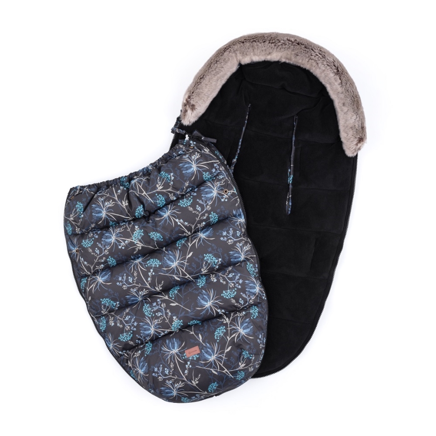 PETITE&MARS - KOMPLEKT Beebi soojakott 4-ühes COMFY Stylish Beauty + kärukindad FURRY must