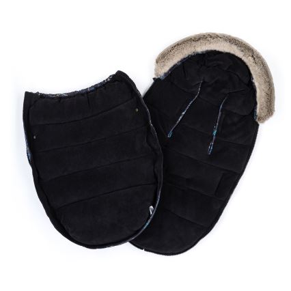 PETITE&MARS - KOMPLEKT Beebi soojakott 4-ühes COMFY Stylish Beauty + kärukindad FURRY must