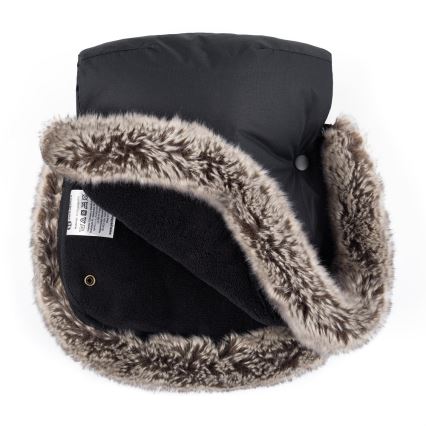PETITE&MARS - KOMPLEKT Beebi soojakott 4-ühes COMFY Stylish Beauty + kärukindad FURRY must