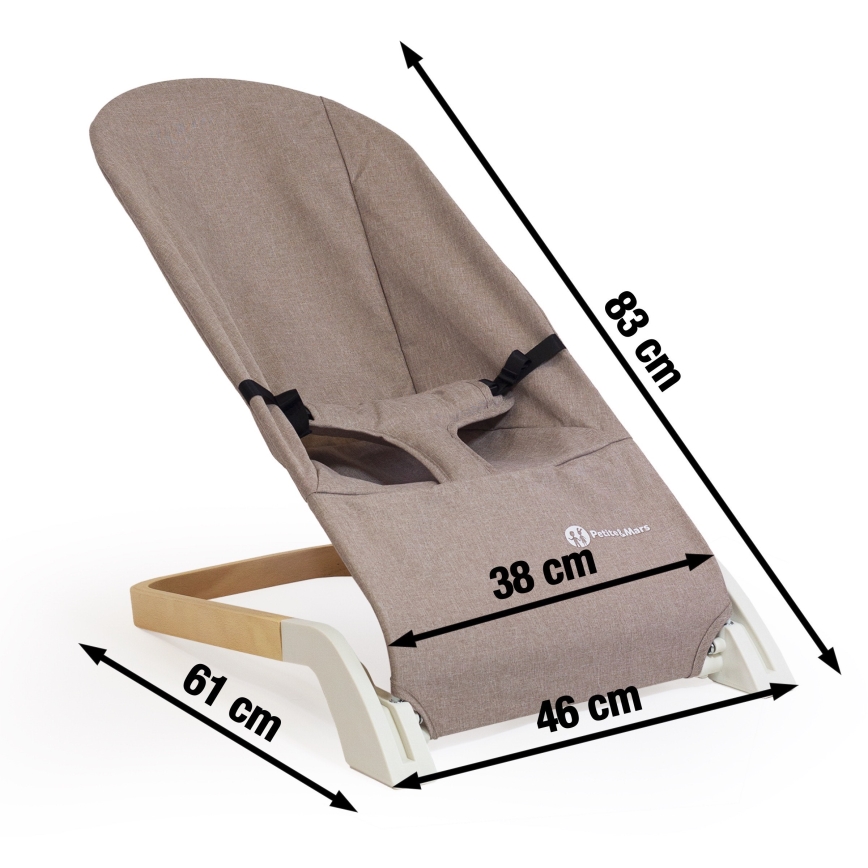 PETITE&MARS - Lamamistool CALMY pruun