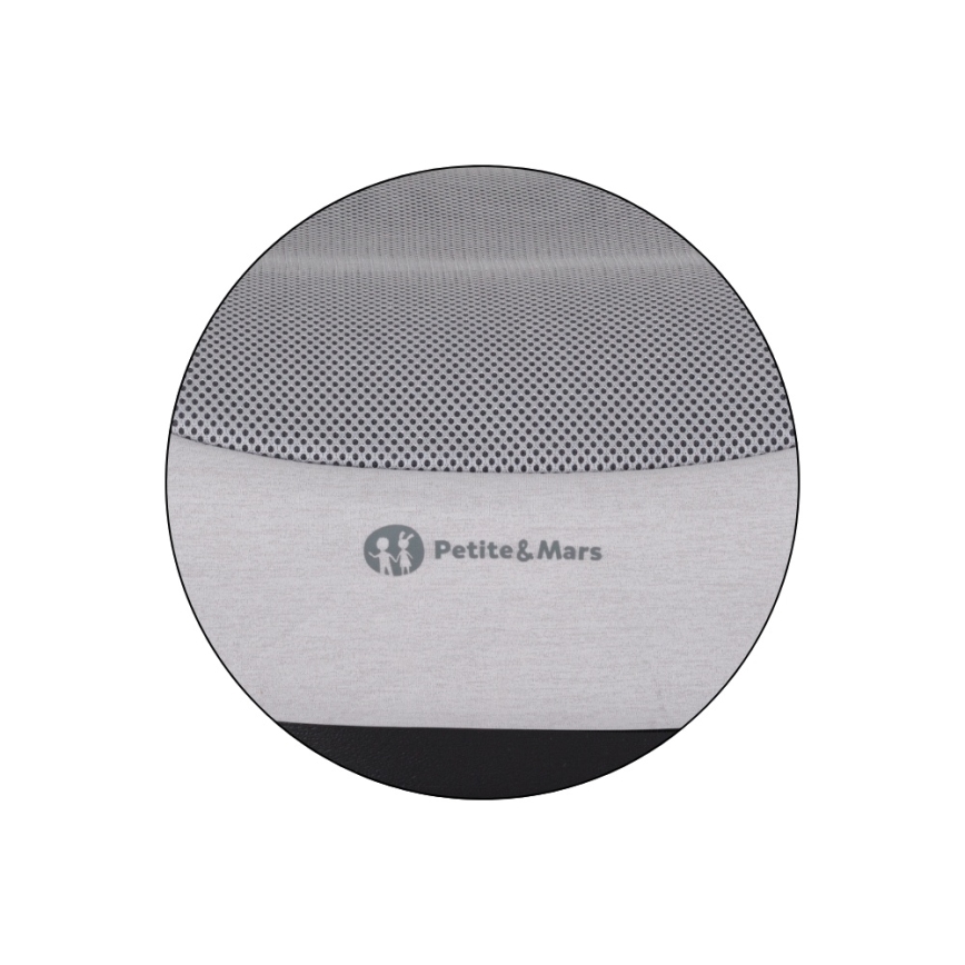 PETITE&MARS - OPTIMUS PRO i-Size Air autoistme kõrgenduspadi 125-150 cm (22-36 kg) hall