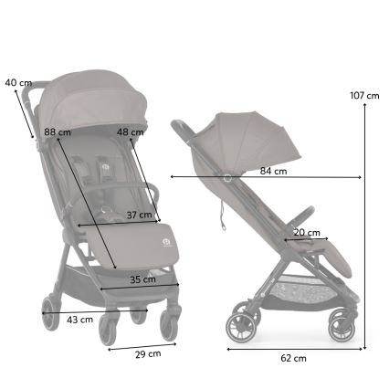 PETITE&MARS - Spordivanker ZIP Creamy Cocoa