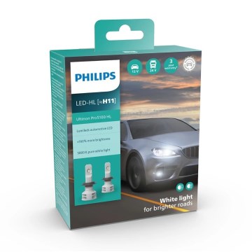 Philips 11362U51X2 - KOMPLEKT 2xLED Auto pirn Ultinon Pro5100 H11 PGJ19-2/12W/12/24V 5800K