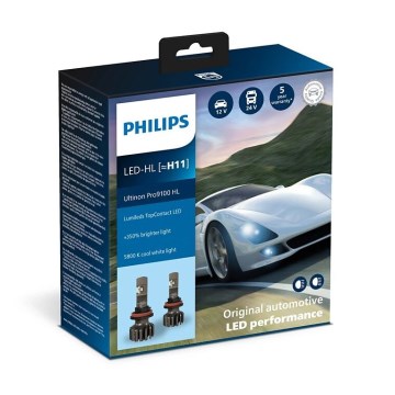 Philips 11362U91X2 - KOMPLEKT 2x LED Auto pirn Ultinon 9100 H11 PGJ19-2/13,2W/12/24V 5800K