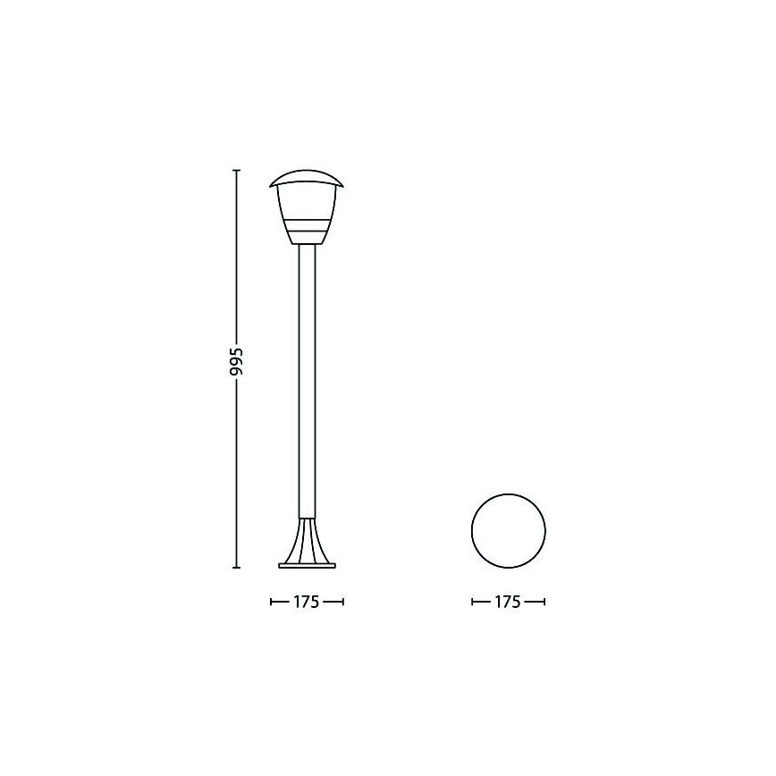 Philips - Õuelamp 1xE27/60W/230V
