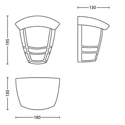 Philips - Seinavalgusti õue E27/60W/230V