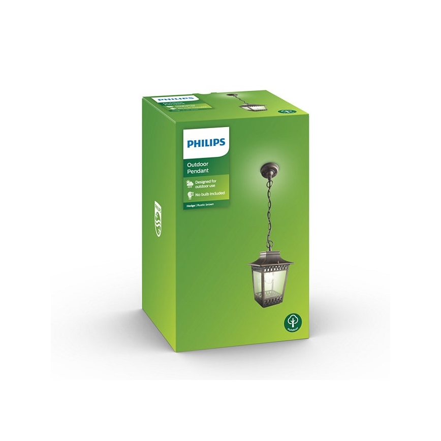 Philips 15406/86/PN - Välilühter HEDGE 1xE27/60W/230V IP44