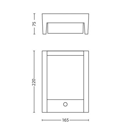 Philips - LED Väli seinavalgusti koos anduriga LED/6W 2700K IP44