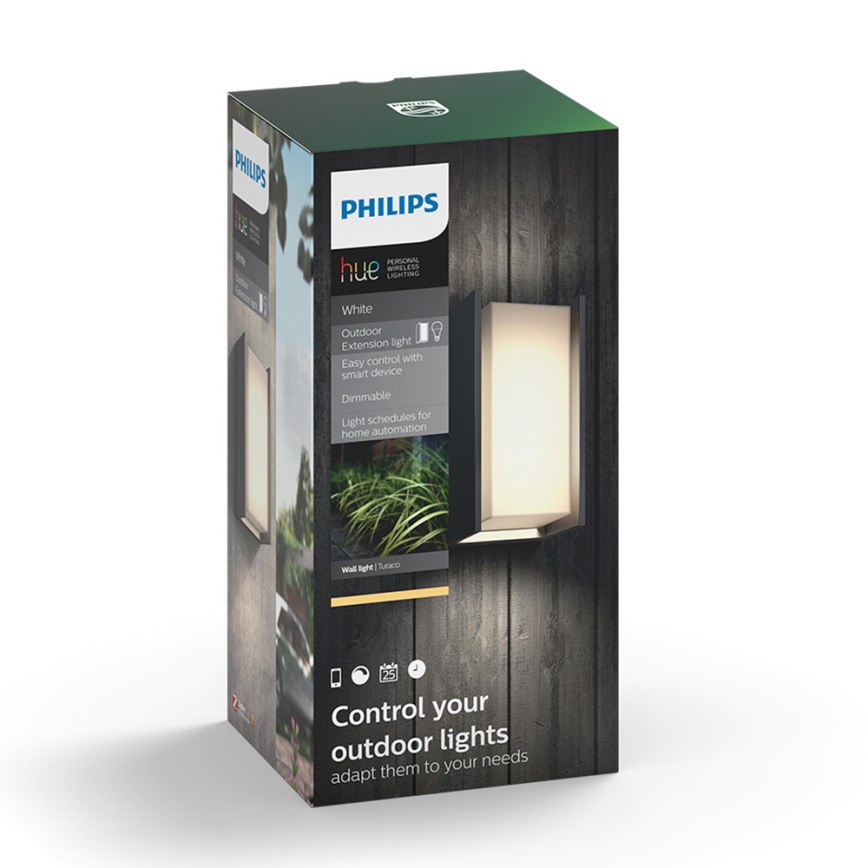 Philips - LED Hämardatav väli seinavalgusti Hue TURACO 1xE27/9,5W/230V IP44
