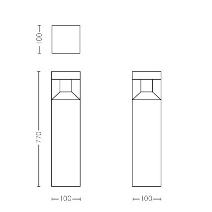 Philips - LED Väli sammasvalgusti LED/8W IP44